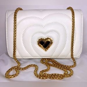 White waffle style handbag